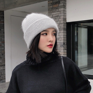 冬天加厚滑雪保暖针织帽子女大码冬帽韩版韩版百搭毛线帽女潮韩国
