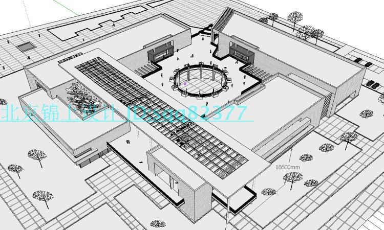 sketchup草图大师模型库展览馆文化馆博物馆建筑设计su模型组件库