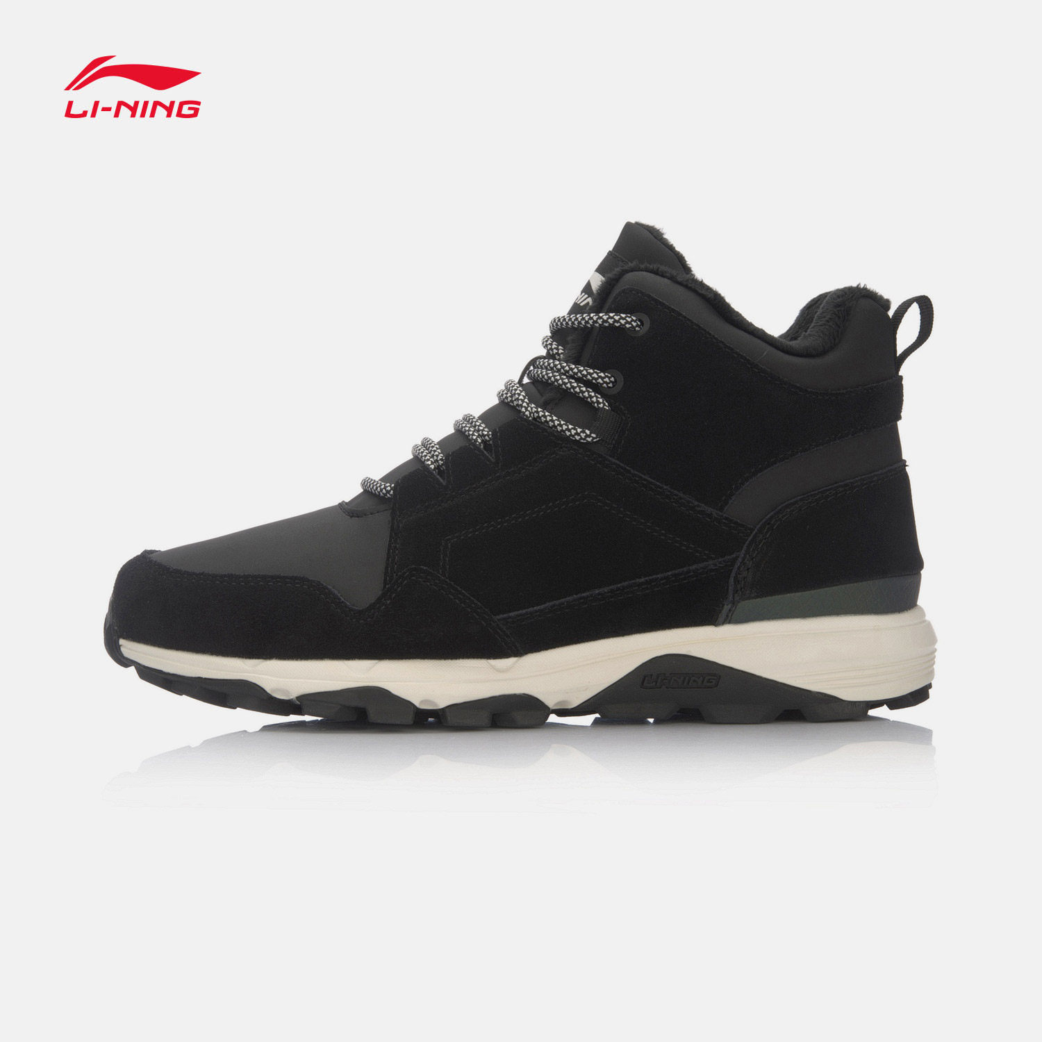 李宁棉鞋男鞋冬季休闲鞋2018新款防滑加绒保暖经典男士高帮运动鞋
