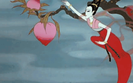 比如,1958年剪纸风格的《猪八戒吃西瓜》 不仅将动画形象塑造得生动