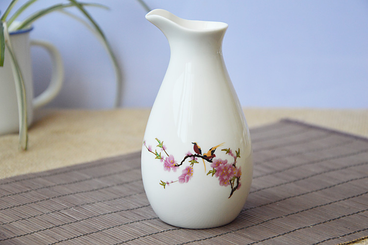 1斤装高温酒具骨陶瓷酒壶白瓷酒具套装家用分酒器白酒杯坊古定制