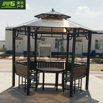 Outdoor gazebo villa courtyard garden shade rain shed PVC sunlight board gallery outdoor recreational pavilion