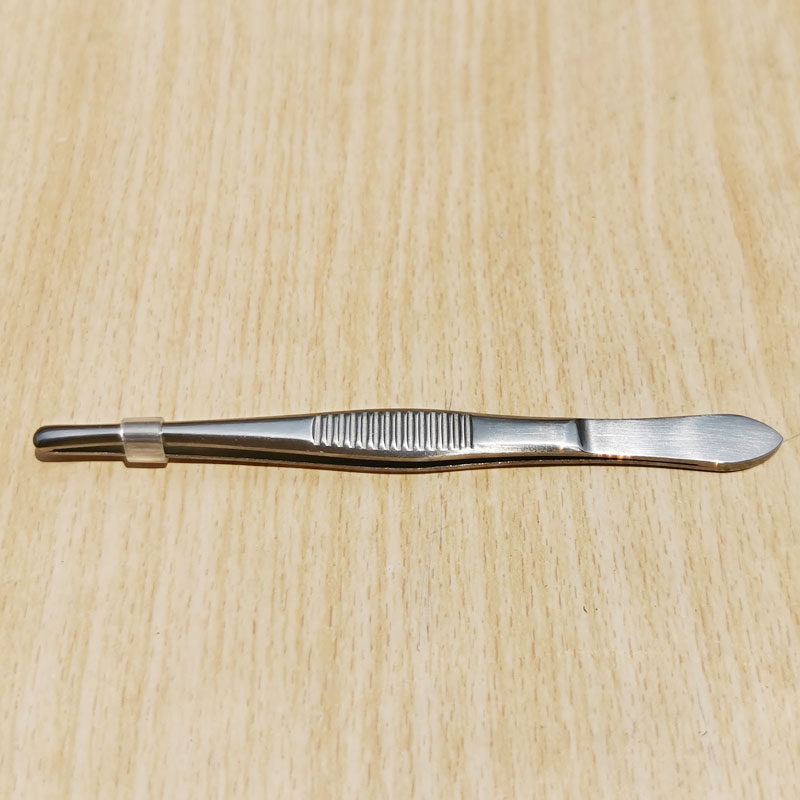 不锈钢9cm圆头睫毛镊眼用镊修眉拔睫毛嫁接眉夹小聂子拔倒睫毛镊