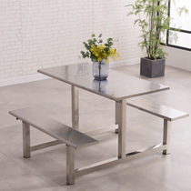 Stainless steel glass school unit canteen staff table chair folding multi-person table dining table fast food table