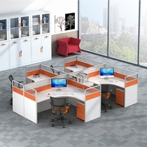 Company staff single work screen desk 4 people 6 People staff card seat writing desk computer table