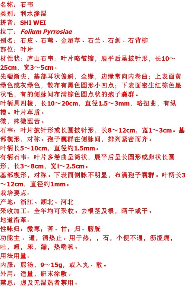 中药材 野生石韦 小叶石韦茶 石苇草 石背柳 石兰 500克15元_7折现价