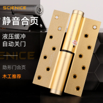 Cynosure invisible door hinge automatic closing door closer Buffer free slotting hydraulic spring hinge self-closing page