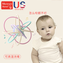 American mmhome Molar bite gum can bite baby early education Rattle puzzle Manhattan hand grab ball teether toy