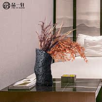Model room hotel villa high temperature ceramic modern minimalist coral pattern irregular high-grade ornaments insert dried flower vase