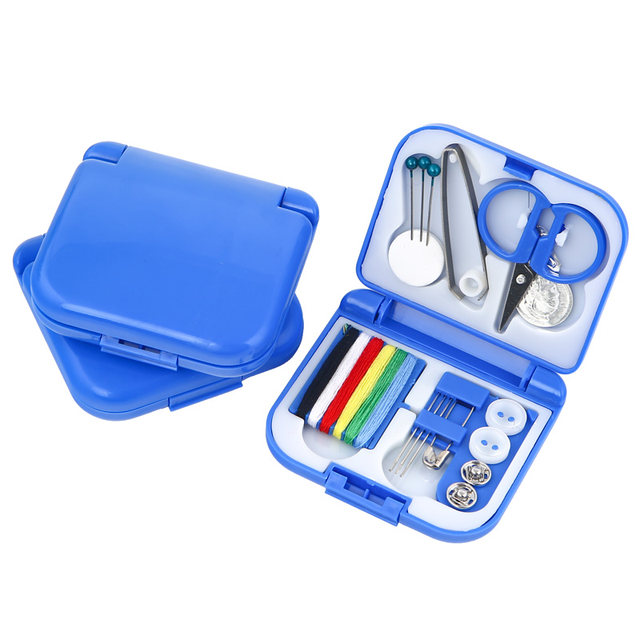 Mini Portable Sewing Box Needlework and Sewing Combo Set for Mending Handmade Sewing Threads and Travel Sewing Box
