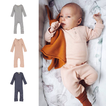 Danish Marmar long sleeve one-piece clothes baby monk to serve newborn baby clothes climbing to the bottom male and female