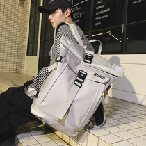 Backpack Mens School Bag Large Capacity Fashion Trend Tide Card High School Student Casual Travel Ins double shoulder bag