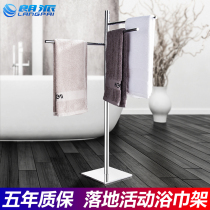 German full copper multifunctional towel rack landing in the bathroom bath towel rack movable bathroom strap