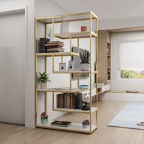 Nordic shelf floor-to-ceiling bookshelf living room office wrought iron partition beauty store display rack shelf net red decoration