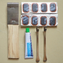 Bicycle tire repair combination inner tube repair kit tool pry bar glue patch patch combination