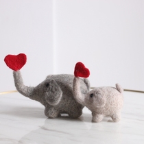 (Mengtian good product) zakka export handmade felt cute baby elephant ornaments Christmas gifts