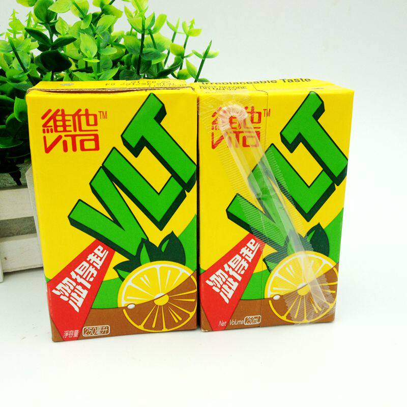 维他vita港式柠檬茶饮料涩得起香港版纸盒装24盒*250ml整箱包邮
