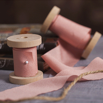 Floral ribbon simple fashion silk ribbon wedding wedding flower gift Decoration ribbon wooden shaft ribbon