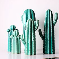 Clearance Nordic ceramic jewelry green succulent cactus ceramic vase decorative ornaments