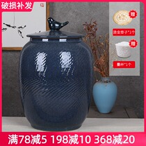 Jingdezhen ceramic rice tank storage tank tea jar rice barrel rice box rice box grain jar environmental protection tea cake jar