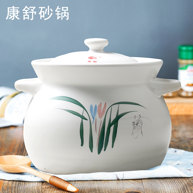 new kangshu casserole stew pot, high temperature resistant open fire ceramic pot, earth pot, health preserving pot, soup pot, stew pot, porridge and tile pot