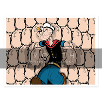 IYOUTH genuine imported Jerkface limited graffiti cartoon anime artist Popeye decorative painting