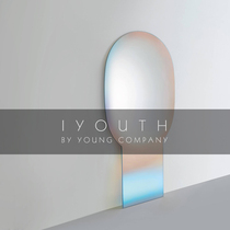 IYOUTH Italy imported GLAS ITALIA rainbow shimmer transparent glass landing full body dressing mirror