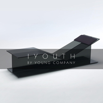 IYOUTH Italy imported GLAS ITALIA Nordic minimalist gray glass recliner coffee table