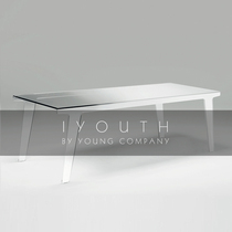IYOUTH Italy GLAS ITALIA pioneer fashion minimalist design translucent Gradient glass dining table