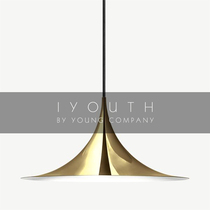 IYOUTH Regular Agent Nordic Imports GUBI Pole Brief Arc Multi-Color Enamelling Fashion Extremely Simple Industrial Wind Chandeliers