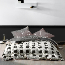 IYOUTH Nordic Minimalist Black Square Pure Cotton Four Piece Set 1 2 1 5m 1 8m Bed Sheet Duvet Cover