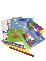 Export big name childrens picture book Pink Pig Baoli Pony coloring book Coloring book Learn English doodle book