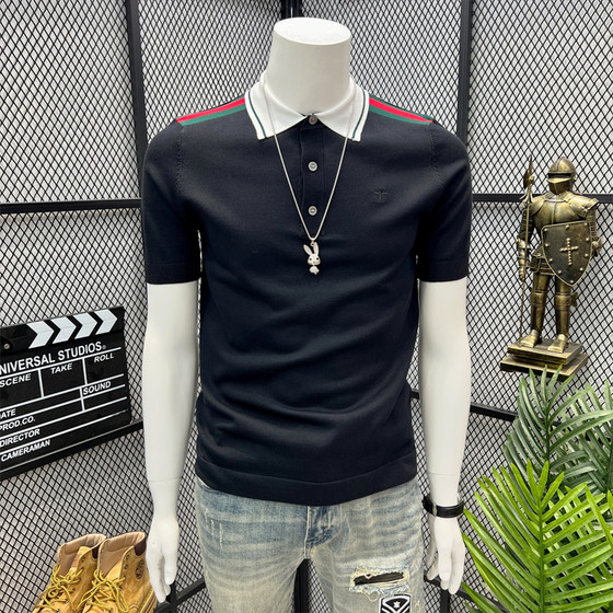 2025 summer new men's short-sleeved sweater lapel polo collar business casual versatile top thin sweater
2025 summer new men's short-sleeved sweater lapel polo collar business casual versatile top thin sweater