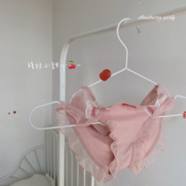 Gge line girl child ~ lace agaric lace girls underwear pure cotton cute comfortable and breathable mid-waist triangle pants