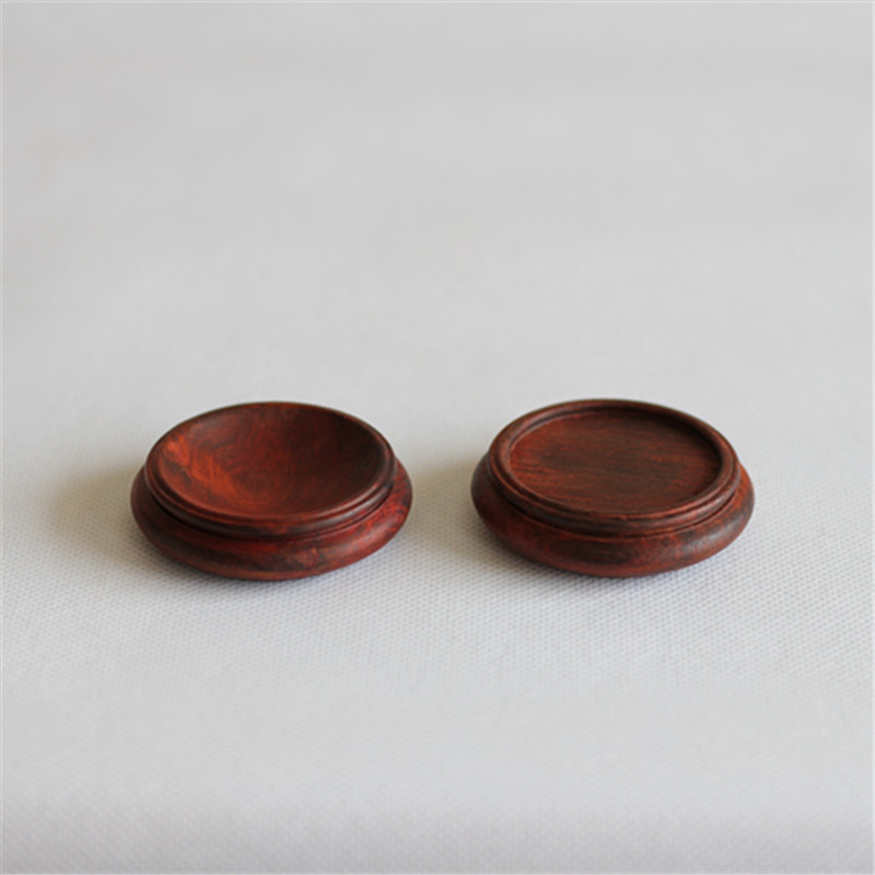 HaoLinXuan twigs rounded base process annatto red acid fuchsine acid branch furnishing articles solid wood base