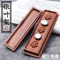 Fire smoked sterling silver silver leaf frame separated carbon empty smoked aromatherapy Japanese Mica Incense Road tool incense agarice