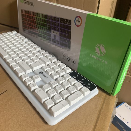 Limei TX35 wired single keyboard USB port cool luminous home office desktop laptop universal promotion
Limei TX35 wired single keyboard USB port cool luminous home office desktop laptop universal promotion