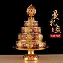 Manzpan Tibetan Buddhism Supplies Alloy Eight Auspicious for Mancha Roof Buddha Hall Pendulum Manda Tray With Trays