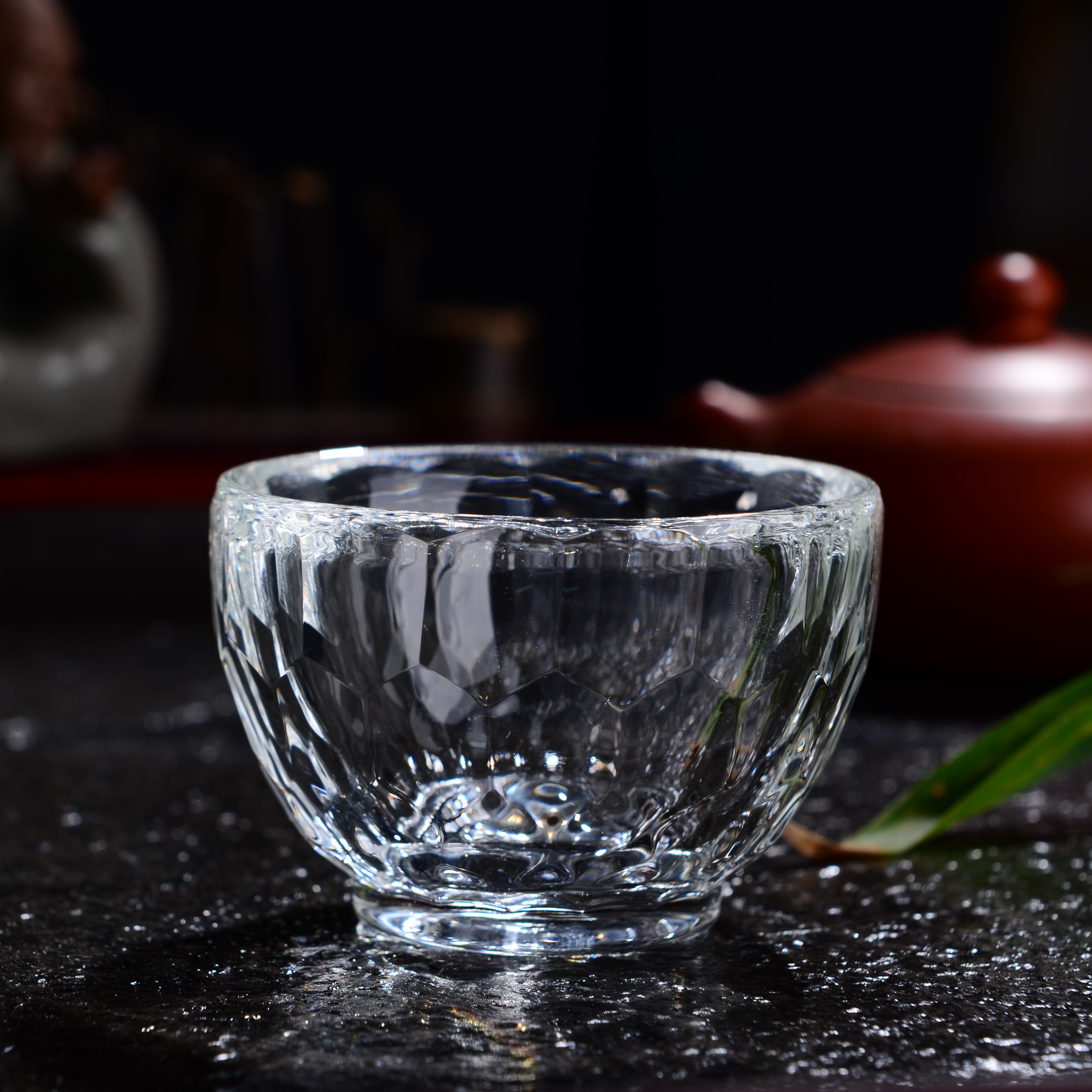 水晶玻璃茶杯品茗杯个人杯子单杯功夫茶杯耐热玻璃杯茶具一个包邮