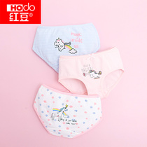 Red bean childrens underwear womens cotton boxer pants little girl child baby girl cotton cartoon triangle trousers