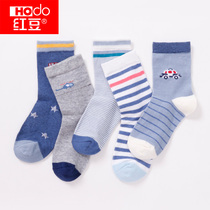 Red bean children socks boys and girls stockings summer baby socks zhong da tong long socks 5 pack