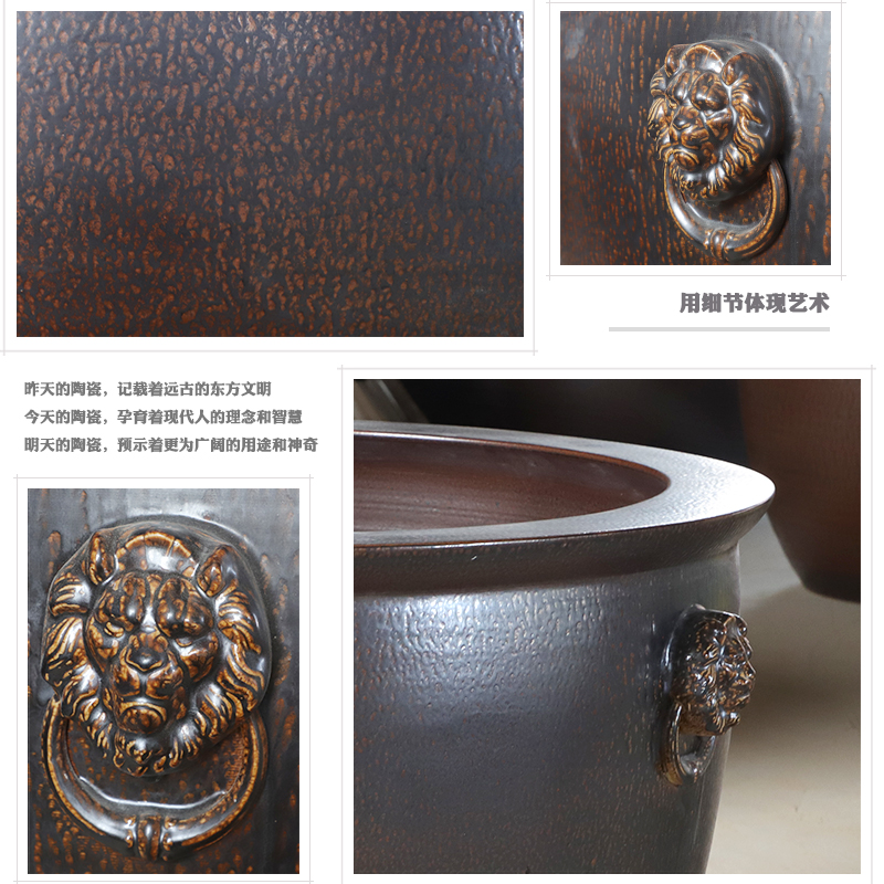 Archaize of jingdezhen ceramic aquarium tank 1 m courtyard porcelain jar water lily basin bowl lotus lotus cylinder cylinder cylinder tortoise