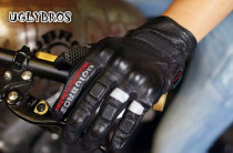uglyBROS Knight Anti-Fall Leather Short Racing Gloves Motorcycle Riding Gloves Locomotive Gloves