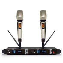 Wireless microphone One drag two wireless microphone U segment stage collar clip microphone handheld head with gooseneck conference microphone