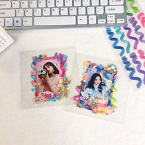 Transparent inner page 6 holes 3 holes square A7 loose-leaf pet collage card Chasing Starry Hand Tent