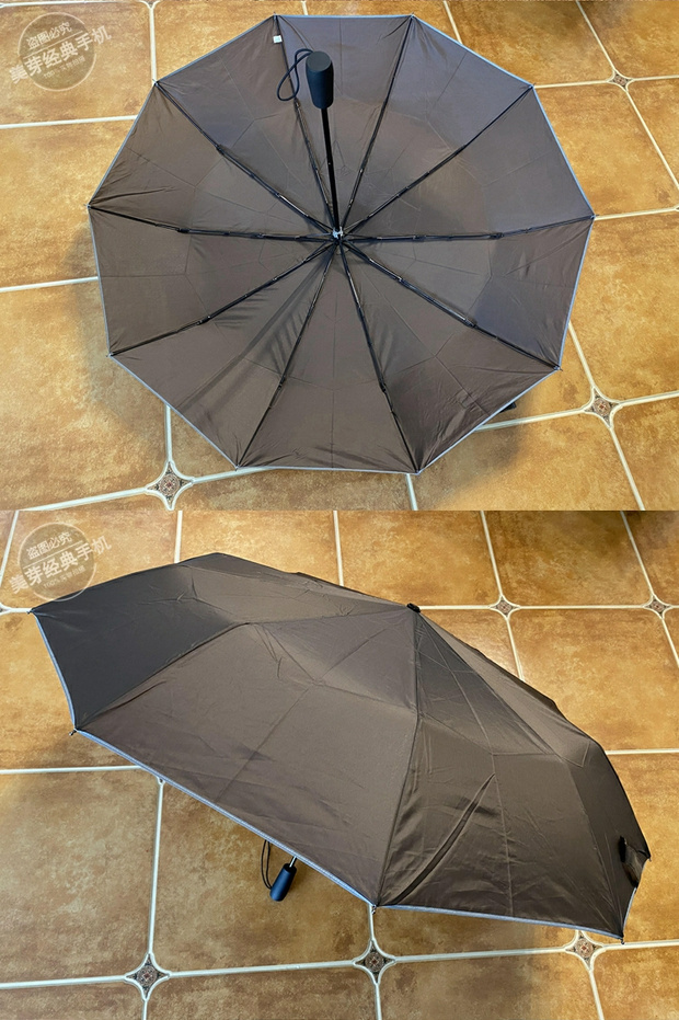 华为礼品商务晴雨伞两用遮阳伞大号棕色双人太阳伞手动折叠伞包邮