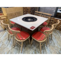 Roasted one hot pot table buffet barbecue barbecue kebab shop smokeless induction cooker one restaurant