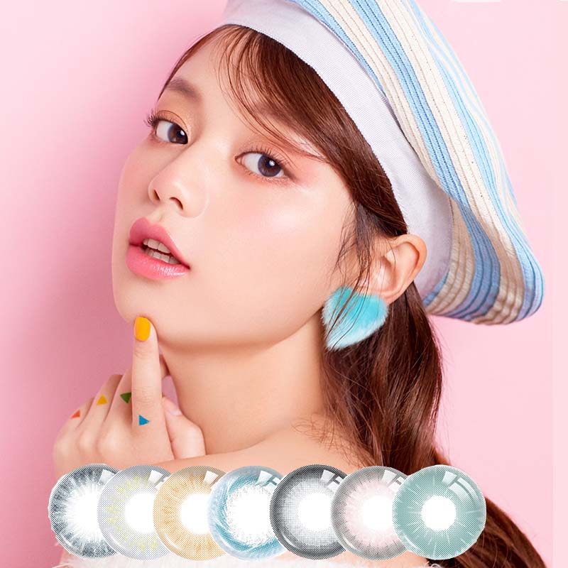 pop系列小黄鸭彩色美瞳日抛10片装女正品大小直径隐形眼镜官网