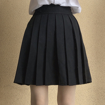 Summer Japanese JK uniform skirt size solid color student school uniform skirt elastic high waist pleated skirt with safety pants