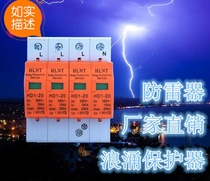 HLNT electric surge protector 4P 20KA 380V three-phase lightning protection device Lightning protection power supply lightning protection switch